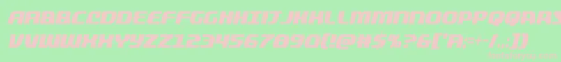 quickeningextracondital-fontti – vaaleanpunaiset fontit vihreällä taustalla