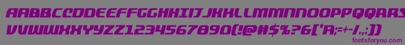 quickeningextracondital Font – Purple Fonts on Gray Background