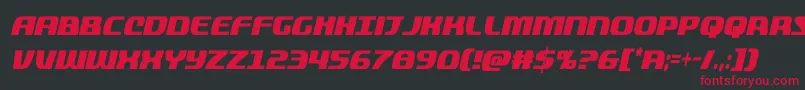 quickeningextracondital Font – Red Fonts on Black Background