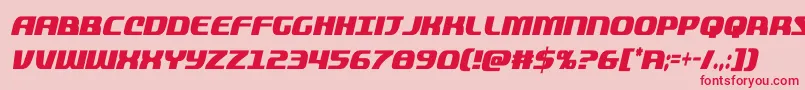 quickeningextracondital Font – Red Fonts on Pink Background