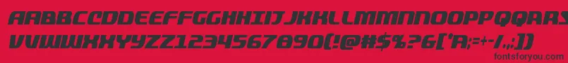 Шрифт quickeningextracondital – чёрные шрифты на красном фоне