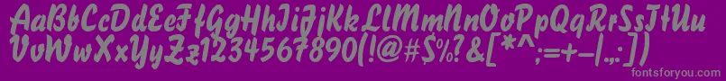 Шрифт Clasico – серые шрифты на фиолетовом фоне
