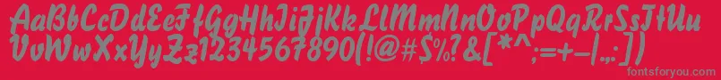 Clasico Font – Gray Fonts on Red Background