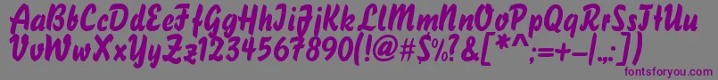 Clasico Font – Purple Fonts on Gray Background