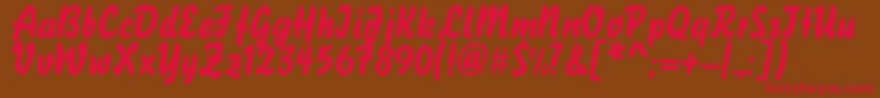 Clasico Font – Red Fonts on Brown Background