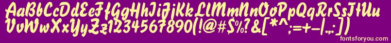 Clasico Font – Yellow Fonts on Purple Background