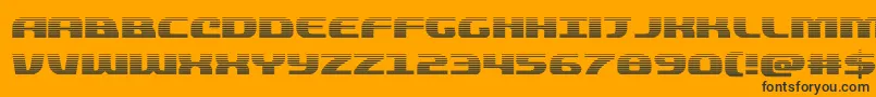 quickeninggrad Font – Black Fonts on Orange Background