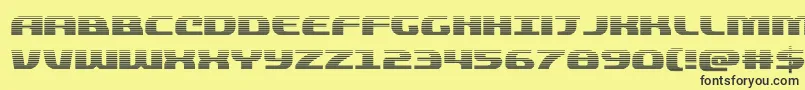 フォントquickeninggrad – 黒い文字の黄色い背景