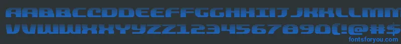 quickeninggrad Font – Blue Fonts on Black Background