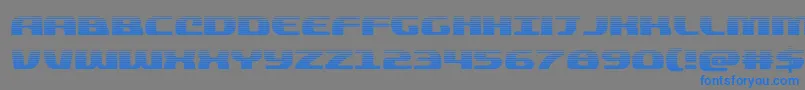 quickeninggrad-Schriftart – Blaue Schriften auf grauem Hintergrund