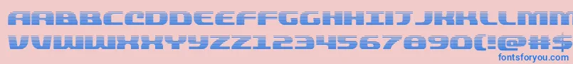 quickeninggrad Font – Blue Fonts on Pink Background