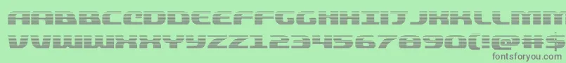 Fonte quickeninggrad – fontes cinzas em um fundo verde