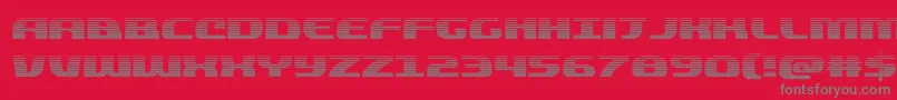 Fonte quickeninggrad – fontes cinzas em um fundo vermelho