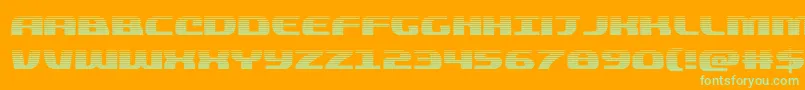 quickeninggrad Font – Green Fonts on Orange Background