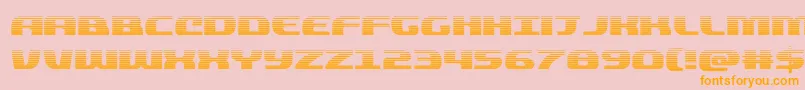 quickeninggrad Font – Orange Fonts on Pink Background
