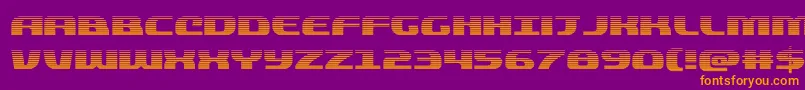 quickeninggrad Font – Orange Fonts on Purple Background