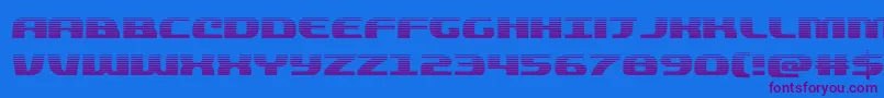 quickeninggrad Font – Purple Fonts on Blue Background