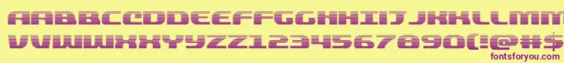 Fonte quickeninggrad – fontes roxas em um fundo amarelo