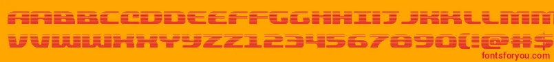 quickeninggrad Font – Red Fonts on Orange Background