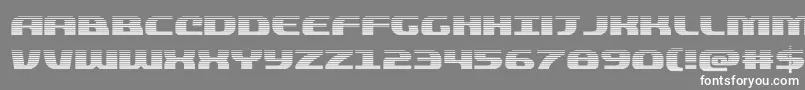 フォントquickeninggrad – 灰色の背景に白い文字