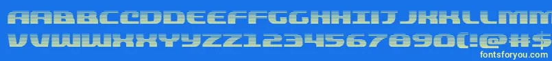 Fonte quickeninggrad – fontes amarelas em um fundo azul
