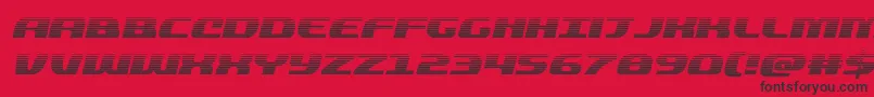 quickeninggradital Font – Black Fonts on Red Background