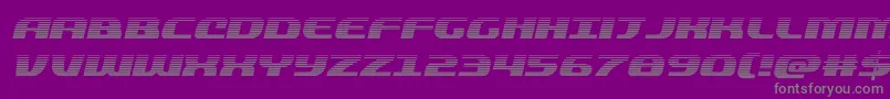quickeninggradital Font – Gray Fonts on Purple Background