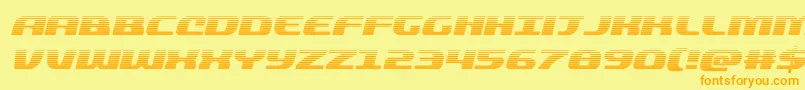 quickeninggradital Font – Orange Fonts on Yellow Background