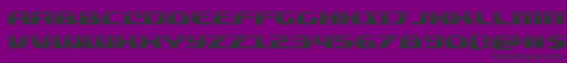 quickeninghalf-Schriftart – Schwarze Schriften auf violettem Hintergrund