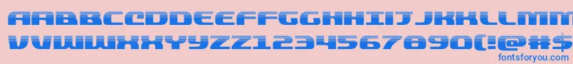 quickeninghalf-Schriftart – Blaue Schriften auf rosa Hintergrund