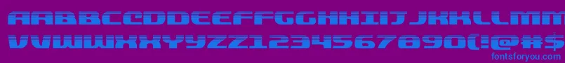 quickeninghalf Font – Blue Fonts on Purple Background