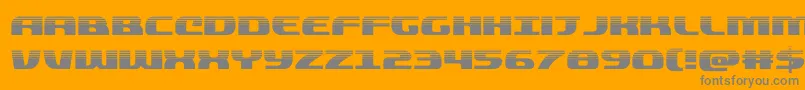 quickeninghalf Font – Gray Fonts on Orange Background