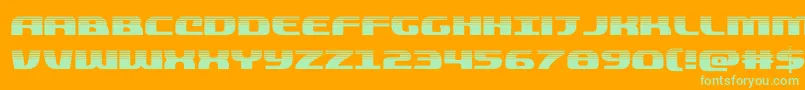 Weitere Informationen zur quickeninghalf-Schriftart quickeninghalf-Schriftart – Grüne Schriften auf orangefarbenem Hintergrund
