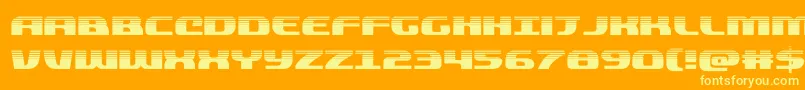 フォントquickeninghalf – オレンジの背景に黄色の文字