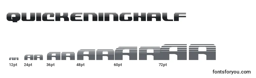 Размеры шрифта Quickeninghalf (137824)