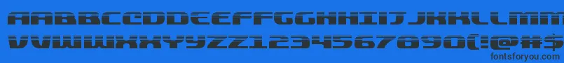 quickeninghalf Font – Black Fonts on Blue Background