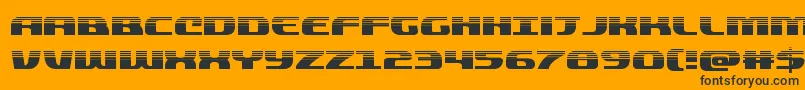 quickeninghalf Font – Black Fonts on Orange Background