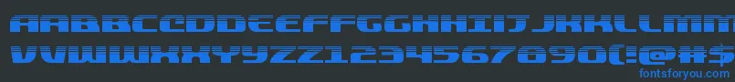quickeninghalf Font – Blue Fonts on Black Background