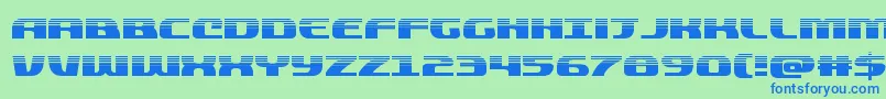 quickeninghalf Font – Blue Fonts on Green Background