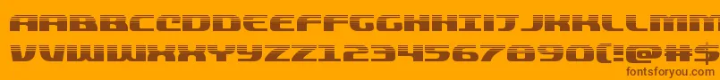 quickeninghalf Font – Brown Fonts on Orange Background