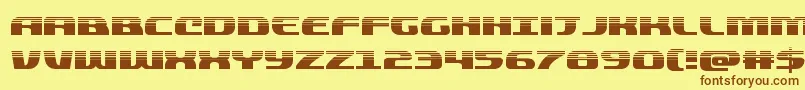 quickeninghalf Font – Brown Fonts on Yellow Background