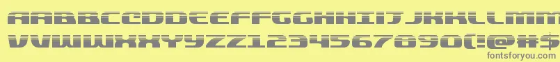 quickeninghalf Font – Gray Fonts on Yellow Background