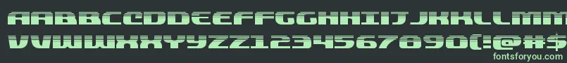 quickeninghalf Font – Green Fonts on Black Background