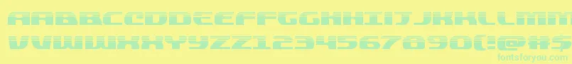 quickeninghalf Font – Green Fonts on Yellow Background