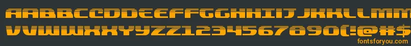 quickeninghalf Font – Orange Fonts on Black Background