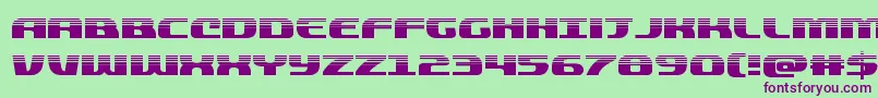 quickeninghalf Font – Purple Fonts on Green Background