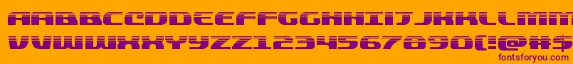 quickeninghalf Font – Purple Fonts on Orange Background