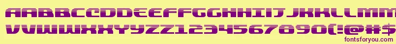 quickeninghalf Font – Purple Fonts on Yellow Background