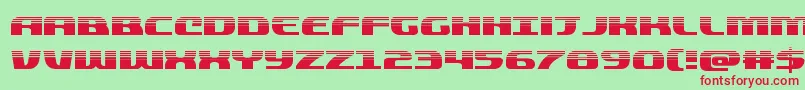 quickeninghalf Font – Red Fonts on Green Background