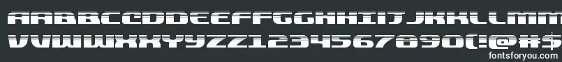 Шрифт quickeninghalf – белые шрифты на чёрном фоне